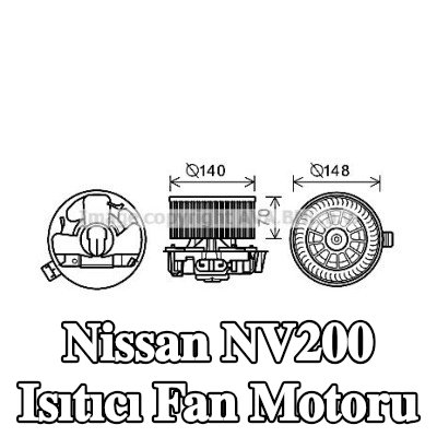 PRASCO Isıtıcı fan motoru — Nissan Nv200