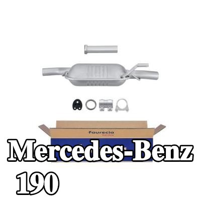 HELLA كاتم صوت وسط مع قطع التثبيت — Mercedes-Benz 190