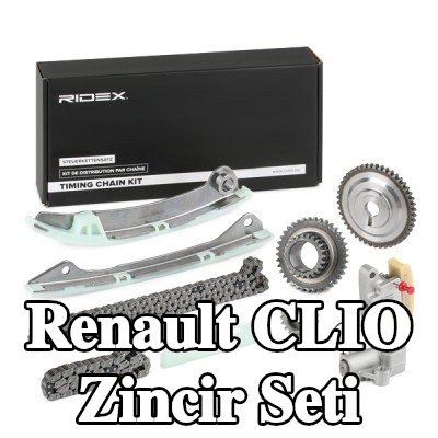 RIDEX Contasız zamanlama zinciri kiti, eksantrik mili için, tahrik mili (yağ pompası), dişli ile — 2011 Renault Clio