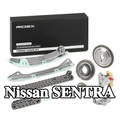RIDEX طقم سلسلة التوقيت بدون حشيات/مانعات التسرب, لعمود الكامات, لعمود الإدارة (مضخة الزيت), مع ترس — Nissan Sentra