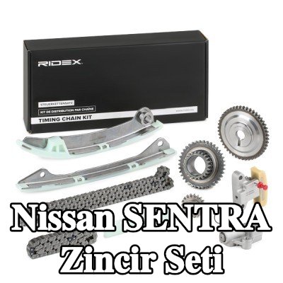 RIDEX Contasız zamanlama zinciri kiti, eksantrik mili için, tahrik mili (yağ pompası), dişli ile — Nissan Sentra