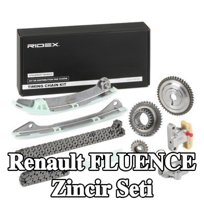 RIDEX Contasız zamanlama zinciri kiti, eksantrik mili için, tahrik mili (yağ pompası), dişli ile — 2012 Renault Fluence
