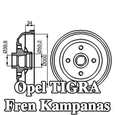 BOSCH Arka aks fren kampanası, 228mm, ABS sensör halkası olmadan — 2000 Opel Tigra
