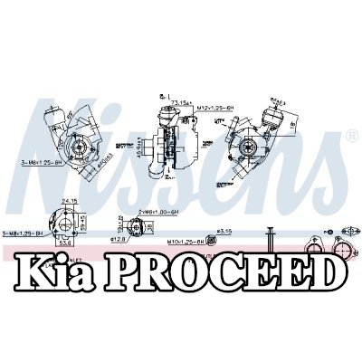 NISSENS مضخة التسريع، المكربن — Kia Proceed