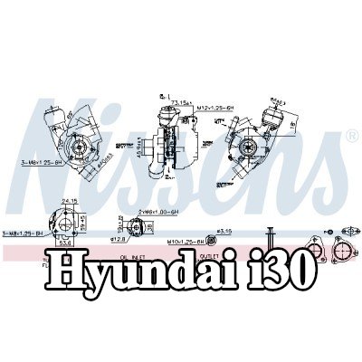 NISSENS مضخة التسريع، المكربن — Hyundai i30