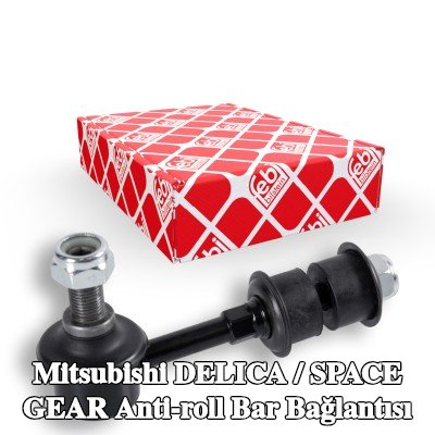 FEBI BILSTEIN Arka aks sol stabilizatör kolu, Arka Aks Sağ, 112mm, Çelik, somunlu, lastik yastıklı, pullarla — 2000 Mitsubishi Delica / Space Gear