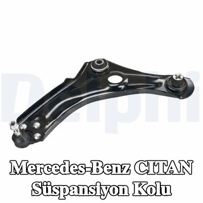 DELPHI Ön süspansiyon kolu, Sol, Çelik Sac, bilyeli mafsal ile — Mercedes-Benz Citan