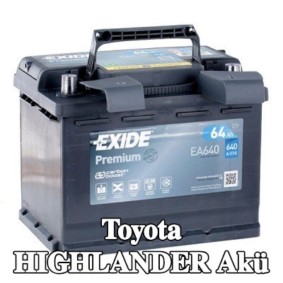 EXIDE Akü Premium — Toyota Highlander