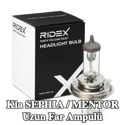 RIDEX Uzun far ampulü H4, 60/55W, 12V — 1992 Kia Sephia / Mentor