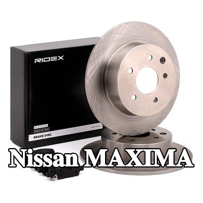 RIDEX مجموعة أقراص الفرامل والوسادات للمحور الخلفي, صلب — Nissan Maxima
