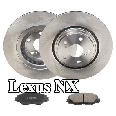 RIDEX مجموعة أقراص الفرامل والوسادات للمحور الأمامي, مزود بفتحات تهوية داخلية — Lexus Nx