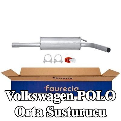 HELLA Montaj parçaları ile birlikte orta susturucu — 2012 Volkswagen Polo