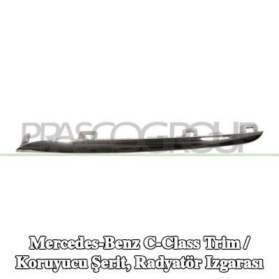 PRASCO Trim / koruyucu şerit, radyatör ızgarası Sol — Mercedes-Benz C-Class