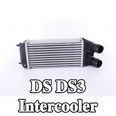 NISSENS Hızlı bağlantı parçası olmayan Intercooler, Sol konektör, açılı, Sağ konektör, açılı — DS Ds3