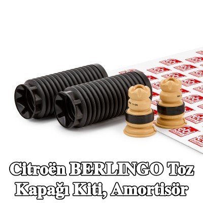 FEBI BILSTEIN Toz kapağı kiti, amortisör Ön Aks — Citroën Berlingo