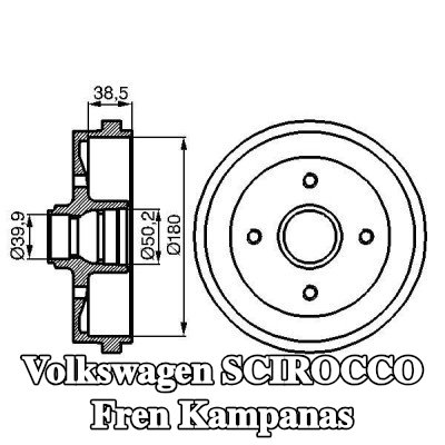 BOSCH Arka aks fren kampanası, 211mm, tekerlek yatağı olmadan — Volkswagen Scirocco