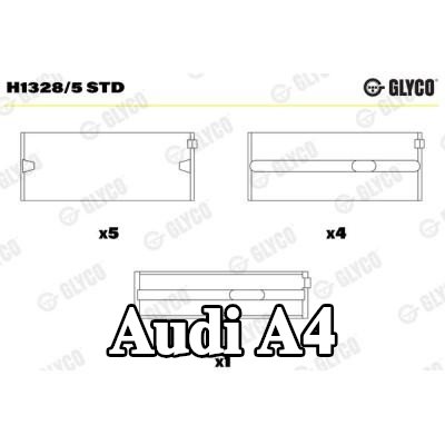 GLYCO محمل العمود المرفقي من الفولاذ المطلي بالبرونز, IROX2® — Audi A4
