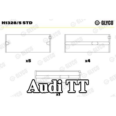 GLYCO محمل العمود المرفقي من الفولاذ المطلي بالبرونز, IROX2® — Audi Tt