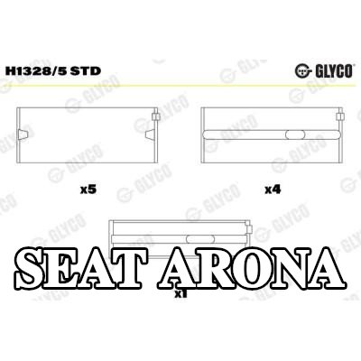 GLYCO محمل العمود المرفقي من الفولاذ المطلي بالبرونز, IROX2® — SEAT Arona