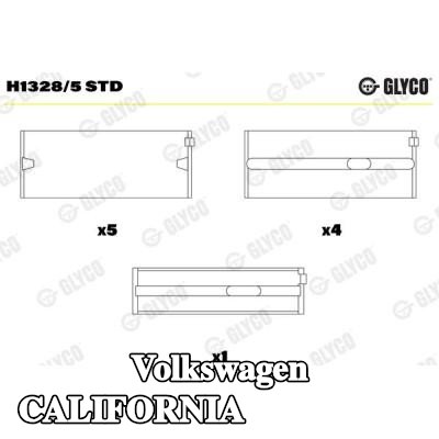 GLYCO محمل العمود المرفقي من الفولاذ المطلي بالبرونز, IROX2® — Volkswagen California
