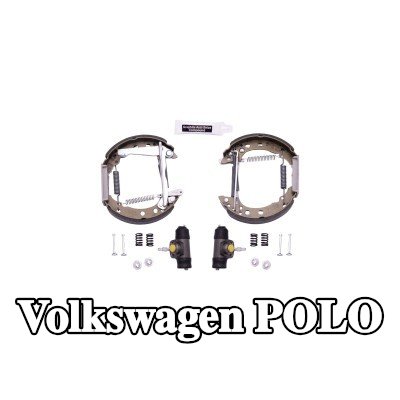 HELLA طقم فرامل أسطوانية مع أداة ضبط, مع أسطوانة فرامل العجلة, مجموعة الأحذية Pro — 1990 Volkswagen Polo