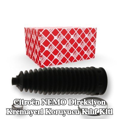 FEBI BILSTEIN Sol ön aks direksiyon kremayeri kılıfı kiti, kelepçeli — Citroën Nemo