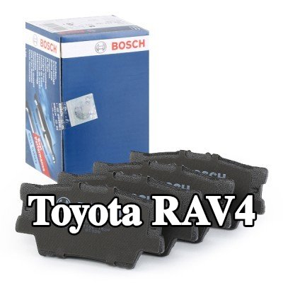 BOSCH مجموعة وسادات الفرامل 16mm, مع لوحة مانعة للصرير, مع دليل التركيب — Toyota Rav4