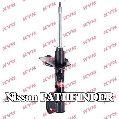 KYB ممتص الصدمات Excel-G, المحور الأمامي الأيسر, ضغط الغاز, دعامة نظام التعليق — 2000 Nissan Pathfinder