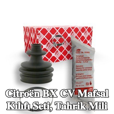 FEBI BILSTEIN CV kılıf kiti, tahrik mili Ön Aks, Tekerlek Tarafı, Kauçuk — Citroën Bx