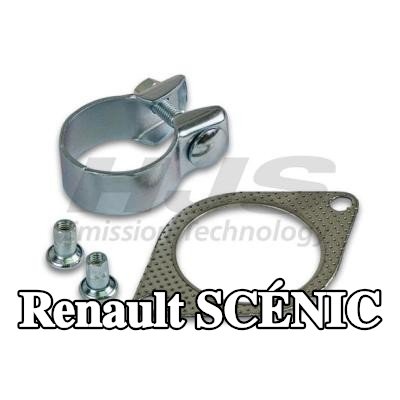 HJS طقم تركيب المحول الحفاز مع مشبك — Renault Scénic