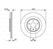 BOSCH القطر الخارجي لقرص المكابح: 320mm, مُهوى, مشحم, مع مسامير/براغي — Renault 5 (5)