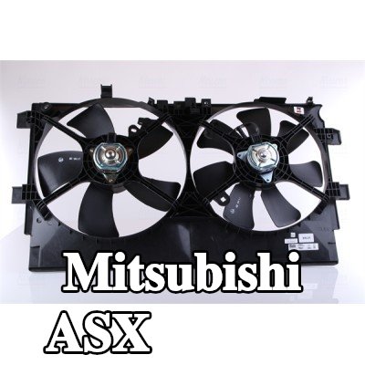 NISSENS مروحة, المبرد 350mm, مع غطاء مروحة المبرد, بدون مقاوم, بدون وحدة التحكم — Mitsubishi Asx