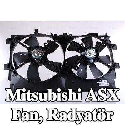 NISSENS Fan, radyatör 350mm, radyatör fan kapağı, direnç olmadan, kontrol ünitesi olmadan — Mitsubishi Asx