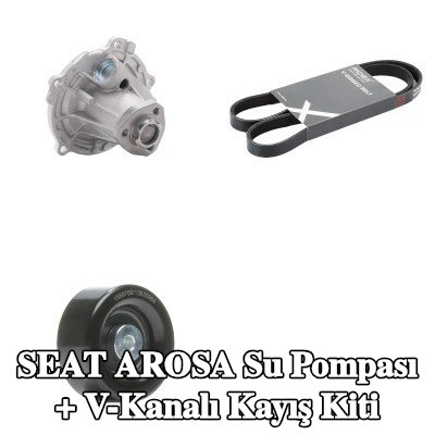 RIDEX Su Pompası + V-Kanalı Kayış Kiti — SEAT Arosa