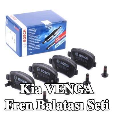 BOSCH Fren balatası seti 14mm, gıcırtı önleyici plaka ile, cıvata/vida ile, montaj kılavuzu ile — Kia Venga