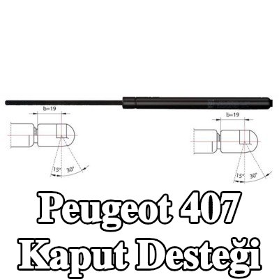 METZGER Kaput desteği — 2004 Peugeot 407