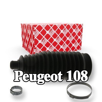 FEBI BILSTEIN طقم غطاء حامل التوجيه المحور الأمامي الأيسر, مع مشابك — Peugeot 108