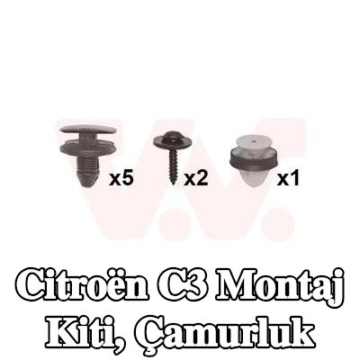 VAN WEZEL Montaj Kiti, çamurluk — 2016 Citroën C3