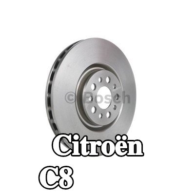 BOSCH القطر الخارجي لقرص المكابح: 310mm, مُهوى, مشحم — Citroën C8