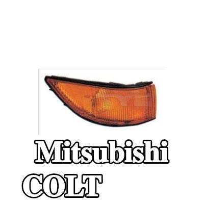 TYC مؤشر جانبي أمامي أيسر, برتقالي, مع لمبة, بدون حامل لمبة — 1990 Mitsubishi Colt