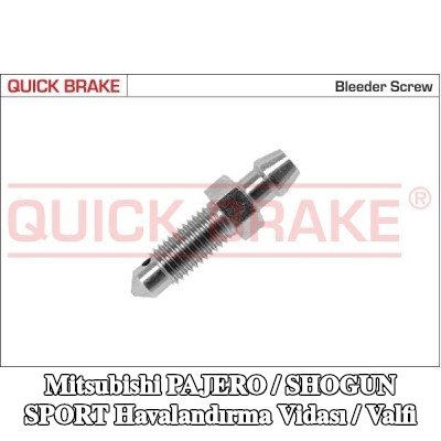 QUICK BRAKE Havalandırma vidası / valfi — 2000 Mitsubishi Pajero / Shogun Sport