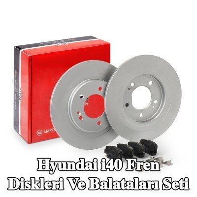 MAPCO Fren diskleri ve balataları seti Arka Aks, düz, gıcırtı önleyici plaka ile — Hyundai i40