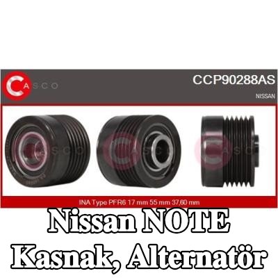 CASCO Kasnak, alternatör — Nissan Note