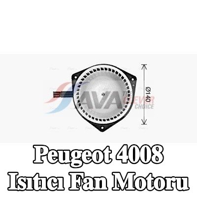 AVA COOLING SYSTEMS Isıtıcı fan motoru — Peugeot 4008