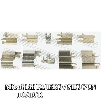 FEBEST طقم تركيب وسادات الفرامل للمحور الأمامي — Mitsubishi Pajero / Shogun Junior