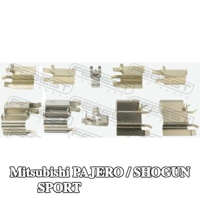 FEBEST طقم تركيب وسادات الفرامل للمحور الأمامي — 1994 Mitsubishi Pajero / Shogun Sport