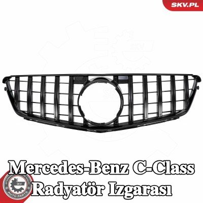ESEN SKV Radyatör ızgarası parlak, siyah — 2012 Mercedes-Benz C-Class