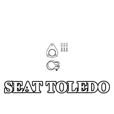 HJS طقم تركيب المحول الحفاز مع مشبك — 2000 SEAT Toledo