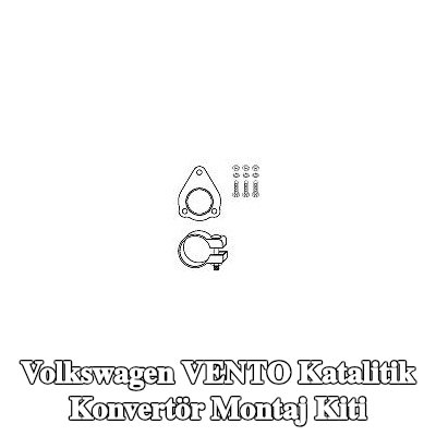 HJS Kelepçeli katalitik konvertör montaj kiti — Volkswagen Vento