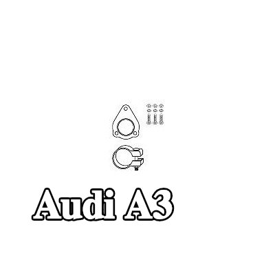 HJS طقم تركيب المحول الحفاز مع مشبك — 2000 Audi A3
